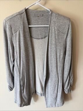 Tart Collections Light Gray Open-Front Women's Cardigan